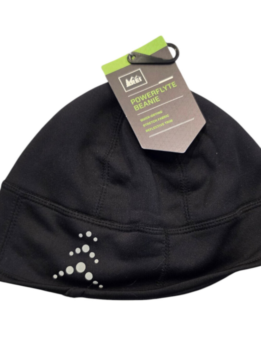 REI Powerflyte Beanie Mens OS Winter Hat Cap Black NEW